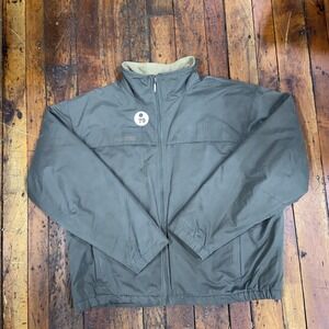 Columbia Fleece Lined‎ Bomber Jacket Full Zip Men's XL Brown